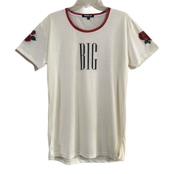The Social Life‎ Graphic Tee "Big" Roses Unisex L - Picture 1 of 7
